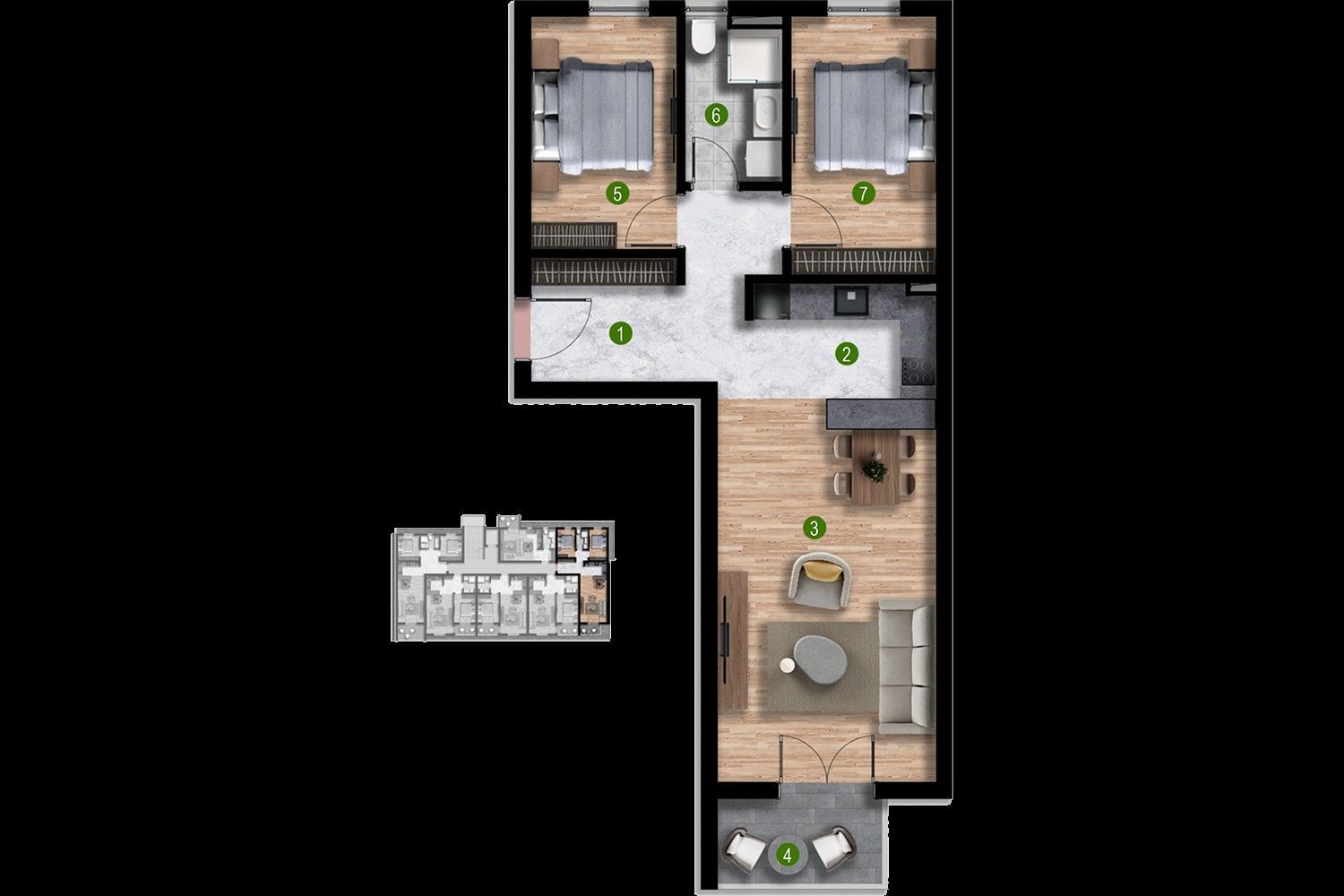  Luxurious 2-Bedroom Apartment in Polje, Bar 2
