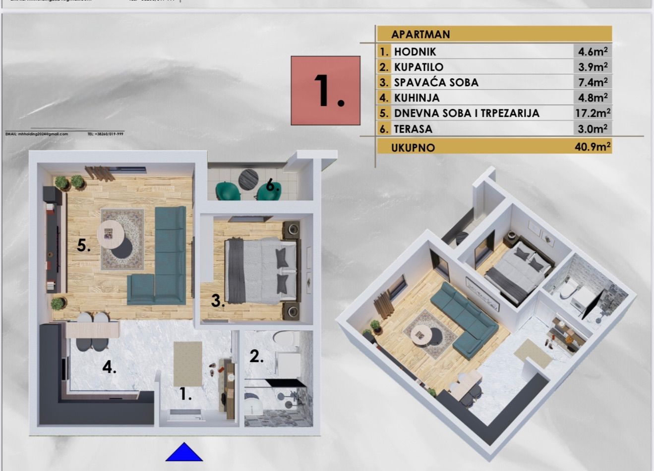 Spacious Apartment in Ilino (Bar) 2